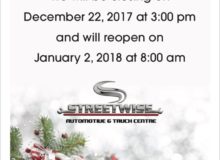 2017 HOLIDAY HOURS